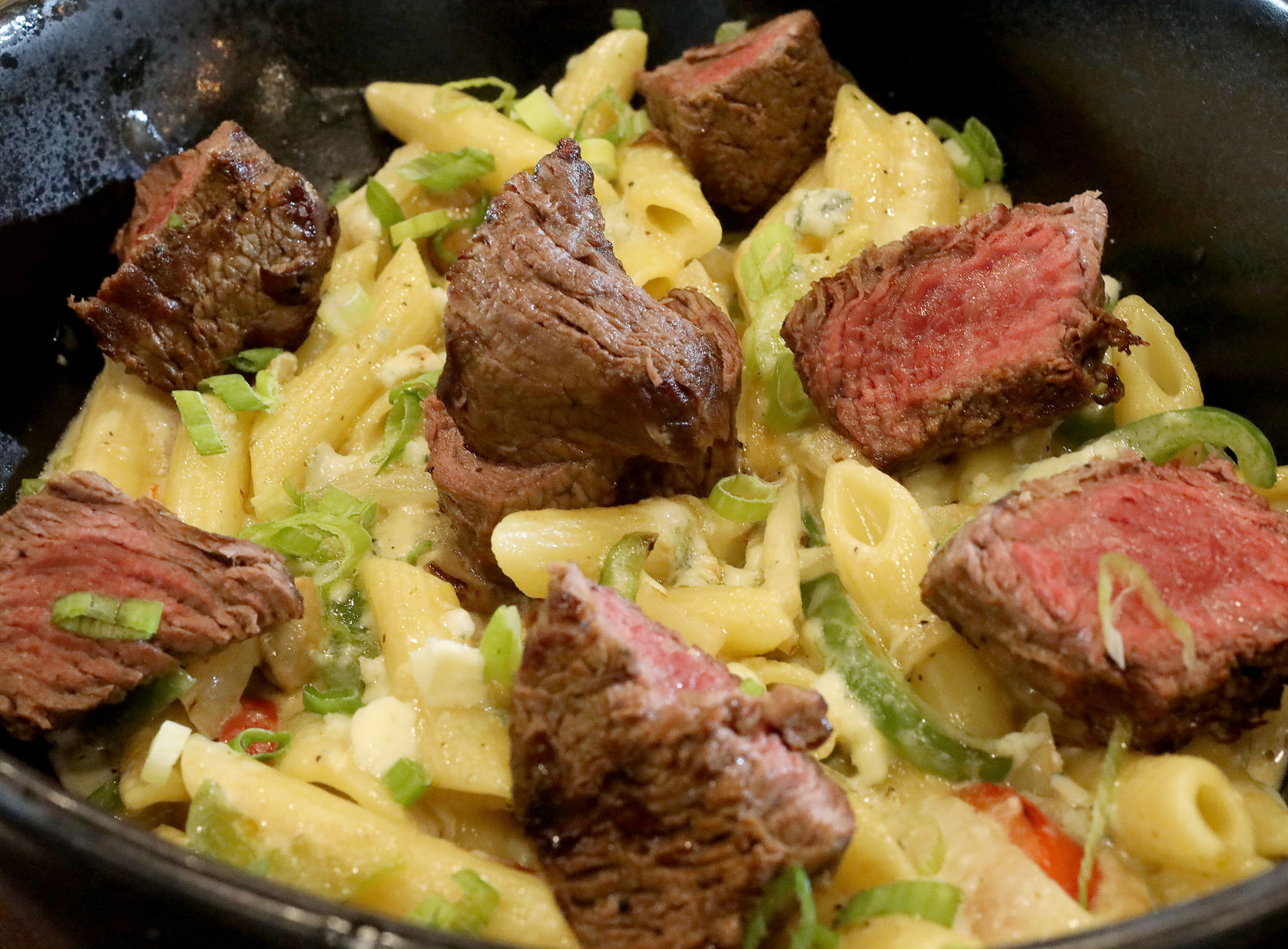 Buck and Honey's steak gorgonzola pasta